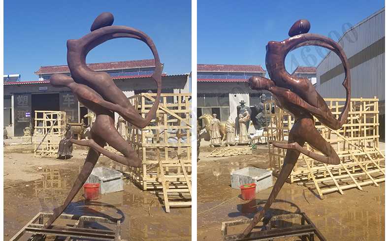 跳舞人物銅雕塑，銅舞蹈雕塑，銅抽象人物