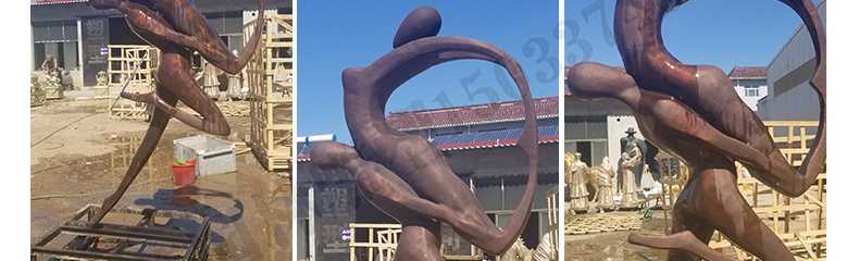 銅舞蹈人物雕塑，抽象男女人物雕塑，抽象跳舞人物銅雕塑