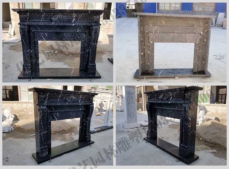 石雕壁爐架廠家，石雕壁爐架工廠，定制石雕壁爐架