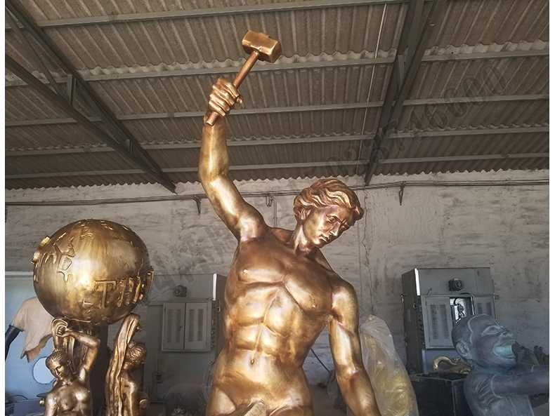 自我雕刻銅雕塑，銅自我雕刻雕塑，雕刻自我銅人物雕塑