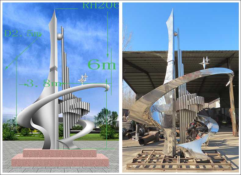 大型不銹鋼雕塑，不銹鋼雕塑廠家，室外大型景觀雕塑