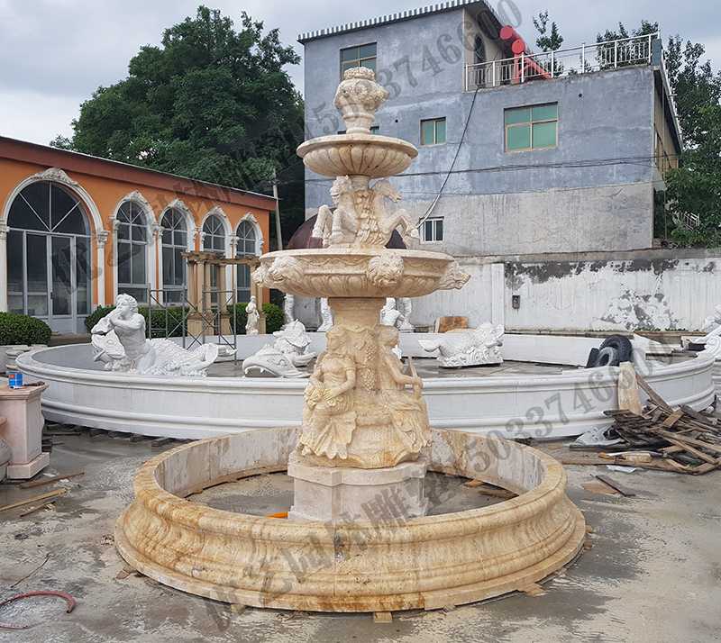 石雕噴泉，景觀人物噴泉，歐式噴泉