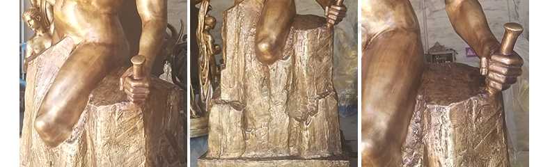 自我雕刻銅雕塑，銅自我雕刻，雕刻自我人物銅雕塑