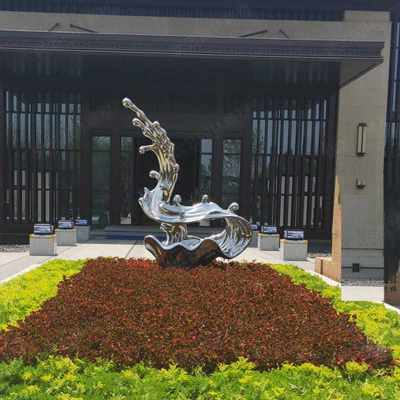 不銹鋼水滴雕塑，不銹鋼雕塑廠家