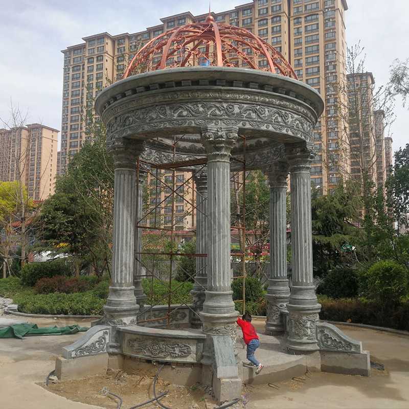 小區(qū)景觀涼亭，大理石亭子安裝
